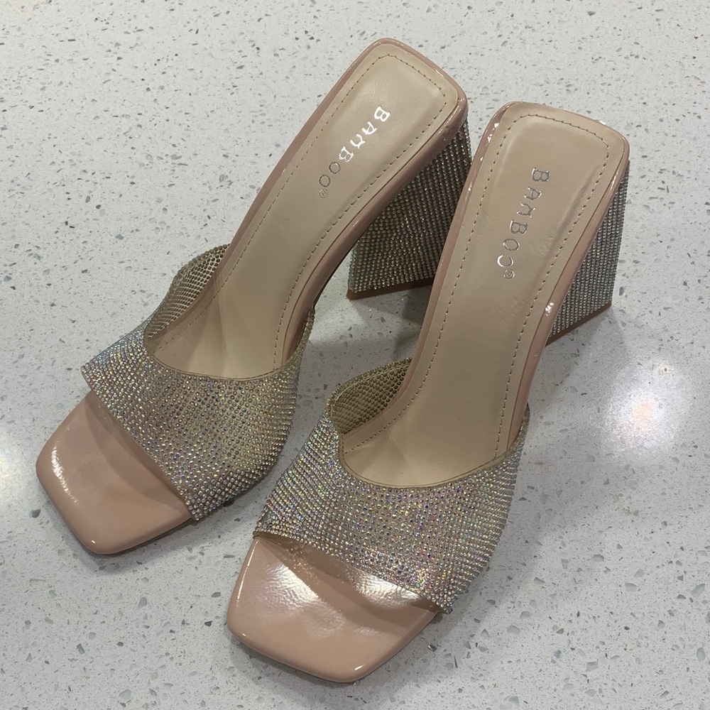 AKIRA Rhinestone Heels
